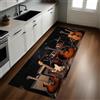 Generic Musica Tappeto Cucina 50 x 180 cm Strumenti musicali: chitarra e batteria Antiscivolo Lavabile Pelo Corto Passatoia Runner Cucina Corridoio Soggiorno Camera