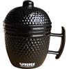 YNNI KAMADO YNNI Tazza in ceramica stile Kamado con coperchio nero con logo YNNI TQMGBL
