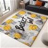 Generico Tappeto Moderno Morbido 100 x 150 cm - Motivo Tema Basket Poster, Tappeti Camera da Letto Antiscivolo Tappeto Soggiorno Lavabile Tappeti Pelo Corto Grandi Dimensioni, Grigio