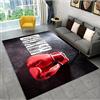 Buohwiwe Tappeto 3D Tema della Boxe Tappeti Camera da Letto - Antiscivolo Lavabile Flanella Tappeto Tema della Boxe - Tappeto Soggiorno Moderno Decorazioni Tappeto Camera 60x100 cm
