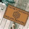 Genan Trading Zerbino design zerbino Benvenuti a The Dungeon Roll per Initiative Area Rugs 20x32 - Poliestere, Antiscivolo, Blu, 50x80cm (20x32 inch), Personalizzato e Unico