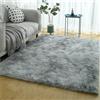DUOLEH Tappeto shaggy di grandi dimensioni, lavabile in lavatrice, tappeto moderno, antiscivolo, per soggiorno, camera da letto, 200 x 300 cm, grigio chiaro