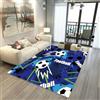 PEIHUODAN Tappeto Calcio Per Camera Da Letto Ragazzo Bambini, Motivo Da Football, Stile Graffiti Hip-hop, Tappeto Salotto Antiscivolo, Lavabile, Decorative Accessori Stanza Gaming (Colore 1,120x160cm)