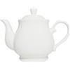 Liang baobao Teiera in porcellana bianca, teiera in ceramica a collo di cigno con motivo di loto, per caffè, tè, acqua, bollitore vintage (425,2 g)