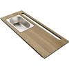 EVHOC Tagliere Hpl per Lavello Cucina, 42x17 cm, Navis, COMPLEMENT PLUS 170 | Tagliere Multifunzione da Appoggio con Vaschetta Acciaio Inox, Made in Italy