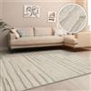 TT Home Tappeto Camera Da Letto Soggiorno Pelo Lungo Moderno Scandi Boho 3D Monocromatico, Colore:Beige 5, Dimensione:80x150 cm