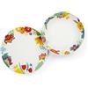 Excelsa Saint Tropez ervizio Piatti 12 Pezzi, Porcellana, Decoro Multicolore, 6 Persone