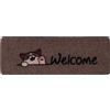 Generic Zerbino 25X70 antiscivolo Fantasia Welcome Gatto ultraresistente Colore Beige