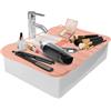 LOQJSS Copertura per lavabo da bagno, per trucco spaziale, copertura pieghevole per lavello, tappetino in silicone per la pulizia dei pennelli da trucco, per strumenti di bellezza, organizer per lavandino