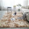 Hearda Tappeto Salotto Pelo Lungo Shaggy,Tappeto Peloso Tie Dye per Camera da Letto Morbido e Soffice Tappetino Peloso Pelo Lungo Moderno Lavabile con Fondo Antiscivolo (Colore cammello,100x200cm)