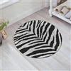 JHAOUNUK Tappeto Bagno Super Assorbente Tappetino per Doccia Microfibra,Asciugatura Rapida Tappetino Doccia per,Zebra nera,60x60cm