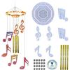 DeryArcle 32Pzs Stampo per Campanelle Resina Epossidica Stampo in Silicone Scacciapensieri Stampi Resina Nota Musicale Campane a Vento per Decorazione Fai da Te