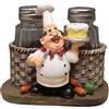 Klaisy Statua da cuoco Sali & Peperoni Portabottiglie Ornamento Decorativo 2 Condimenti/Stuzzicadenti Figurine per Casa Cucina Chef Statua Sale & Pepperoni Holder Ornamento