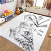 Generic Tappeto Salotto Moderno 120 x 170cm Montagna innevata e slittino Tappeto per Camera da Letto Adolescenti Bambini Soggiorno Tappeto Flanella Decorazione Carpets Lavabile Antiscivolo Morbido Tappetino