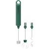 Meichoon Montalatte elettrico portatile con 3 testine di miscelazione di ricambio, 3 velocità, completamente automatico, per latte, caffè, latte, cioccolata calda, KT52, verde, Q-KT52 Green