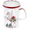 NUVOLE DI STOFFA Tazza Mug natalizia Giostra 380 ml 2 varianti(1 unità) VARIANTE: A