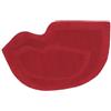 RugVista Lips, Tappeto, Moderni, 100 x 160 cm, Pelo medio, Soggiorno, Camera da letto, Lavabile solo a secco, Certificato Care & Fair, Rosso