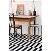 RugVista Moderno, Tappeto, Moderni, 160 x 230 cm, Rettangolare, Pelo corto, Lavabile solo a secco, Certificato Care & Fair, Nero/Bianco