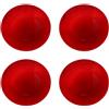 Area illumina Sottopiatto Elegante, 33 cm, Set da 4 o 6 Pezzi, Rosso o Oro Lucido, ideale per matrimoni, Natale e altre ricorrenze (4, Rosso)