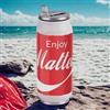 D&Vlab BORRACCIA TERMICA 500ml Personalizzata con Nome stile Cola - BOTTIGLIA DOPPIA Strato ACCIAIO INOX CON BECCUCCIO- THERMOS per BEVANDE sia calde che che fredde Bambini Sportiva Gite