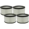 vhbw 4x filtro compatibile con Vigor 600W, 1200W, 99400-45/3, 800W, ASPIR-EL INOX LT 15 aspiracenere - filtro HEPA nero/bianco