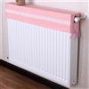 JINGSHIQIAOPL Copritermosifone Stoffa con Pizzo, 2 Pezzi, Protezione Antipolvere per Radiatori In Morbido Tessuto Misto, Copri Termosifone per La Casa, 12 Misure(Pink,40cm/16in)