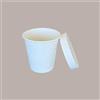 Lucgel Bicchieri in Carta Termico per Caffè Orzo 80cc Bianco 3oz BC05 con Coperchio chiuso in Carta Bianca - 100 PEZZI -