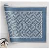 Generico Tappeto Sardo Art. Labirint Linea Oro Artigianale con Certificazione Oeko-Tex - Stile Tradizionale ed Ecologico - Lavabile e Resistente (azzurro, 80x150)