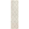 Wecon Home, Tappeto moderno a pelo lungo - Tappeto in stile berbero per soggiorno, corridoio, camera da letto, studio Two (80 x 230 cm, crema beige)