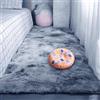 ZYANBIN Peloso Tappeti 110 x 170 cm Pelo Lungo Tappeto Peloso Camera da Letto Facile da Pulire per Camera da Letto, Sala, Grigio Chiaro