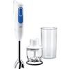 Braun Multiquick3 MQ3020 Pesto, 5 ANNI DI ASSISTENZA, Minipimer Frullatore ad Immersione, Dotato di Minitritatutto da 350ml e Bicchiere Graduato 600 ml, 2 Velocità, Tecnologia Splash Control, 700W