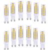 OUKAIDE 12 Pezzi lampadine LED G9 7W 2835LEDs Lampada LED AC220-240V bianca calda 3000k Lampadina LED super brillante 600LM Angolo del fascio 360 ° Base in ceramica G9 Non dimmerabile