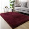 Hearda Tappeto Salotto Pelo Lungo Shaggy, Tappeto Peloso per Camera da Letto Morbido e Soffice Tappetino Peloso Pelo Lungo Moderno Lavabile con Fondo Antiscivolo (Borgogna,140x200cm)