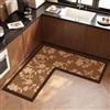 YongXinMY Tappeto da Cucina Angolare a Forma di L - Tappetino da Pavimento Antiscivolo in Fango di Diatomea Retrò, 1 Pezzo Super Assorbente ad Asciugatura Rapida Lavabile Tappeto da Bagno per Lavello
