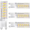 DLEDMOP LED Lampadine G9 Bianco Freddo 6000K 5W LED Equivalente A Lampadina Alogena Da 50W AC220V Senza Strobo Angolo Di Luce A 360° Confezione Da 4 Adatta Per L'illuminazione,bianco Caldo,G9-7W