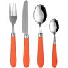 KASANOVA Set 24 posate Smooth in acciaio inox con manico arancione