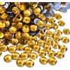 Jollin, Strass termoadesivi con retro piatto, in vetro, adatti come diamanti e gemme, 4,8 mm, (20 SS, 1440 pezzi, topazio)
