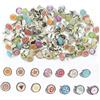 QYIMLI 200 chiusure in ottone, diametro 1,2 cm, graziosi fermacampioni multicolore, rotondi, in metallo, per bambini, fai da te, progetti scolastici, scrapbooking, decorazioni artistiche (12 mm x 12