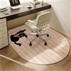 Odot Tappeto Sedia Ufficio Gaming, Tappeto Salvapavimento Antiscivolo Protettore del Pavimento Tappetino per Sedia da Ufficio con Ruote per Parquet, Piastrelle (Gatto con fiocco,120x100cm)