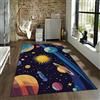 HOBBOY Tappeto dello spazio esterno Tappeto per astronave per la stanza dei ragazzi Tappeto dei cartoni animati Pianeta stellato Zerbino per aula Tappeto per la stanza della scuola materna 60 x 90 cm