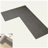 Generic Tappeto da Cucina Antiscivolo, Tappeto a L Antiscivolo, Tappeto da Cucina in Gomma Assorbente, Impermeabile e Lavabile, Design ad Angolo