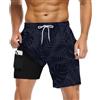 TOLOYE Shorts Costumi da Bagno Uomo, Costumi da Bagno Uomo con Regolabili Costume Pantaloncini Zip Invisibile (IT, Testo, XL, Regular, Regular, Standard, Grigio)
