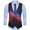 Generic Blazer Gilet Uomo 3D Stampa V-Collo Basic Gilet Senza Maniche Slim Fit Tracht Gilet Per Uomo Primavera Autunno Taglio Sottile Casual Gilet Uomo DMJ7 XL