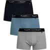 Ted Baker Boxer da Uomo, in Cotone, Confezione da 3, (TBB02), Nero/Bianco/Grigio., M