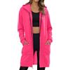 Fulidngzg Felpa Lunga Donna Invernale Termica con Zip E Cappuccio per Leggings Giacca Primaverile Curvy Elegante con Tasche Felpe Moda Taglie Forti Casual per Sportiva Trekking,BU1,M