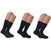 Enrico Coveri 3/6 paia calze corte Cotone Mercerizzato tinta unita assortito (6 paia 2 nero-2 blu-2 grigio)