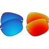 EZReplace Lenti di ricambio compatibili con Maui Jim Lighthouse MJ423-65 mm (lenti polarizzate) - Adatto per fari Maui Jim (blu ghiaccio+rosso fuoco), Blu ghiaccio + rosso fuoco, Taglia unica