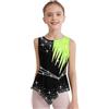Freebily Body Ginnastica Ritmica Bambina Balletto Leotards Strass Body Danza Classica Ballerina Vestito da Pattinaggio Artistico Senza Maniche Bodysuit da Spettacolo Bianco 15-16 anni