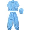 QUARKZMAN Camice Laboratorio ESD Abbigliamento Antistatico Giacca Scientifica Polsini Colletto Bavero Cappello Uniforme Lavoro per Uomo Donna (Blu, M)