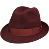 Borsalino Cappello Feltro Pelo Marengo Trilby Donna/Uomo - Made in Italy da Uomo di con Nastro Grosgrain Estate/Inverno Inverno - 60 cm Nero